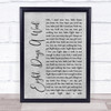 The Beatles Eight Days A Week Rustic Script Grey Song Lyric Quote Print