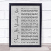 The Beatles I Saw Her Standing There Rustic Script Grey Song Lyric Quote Print