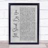 The Pretenders I'll Stand By You Rustic Script Grey Song Lyric Quote Print