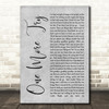 George Michael One More Try Rustic Script Grey Song Lyric Quote Print
