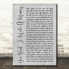 Bon Jovi You Want To Make A Memory Rustic Script Grey Song Lyric Quote Print