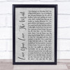 Eric Church Love Your Love The Most Rustic Script Grey Song Lyric Quote Print