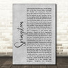 Eric Church Springsteen Rustic Script Grey Song Lyric Quote Print
