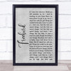 Lynyrd Skynyrd Freebird Rustic Script Grey Song Lyric Quote Print