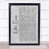 Queen Killer Queen Rustic Script Grey Song Lyric Quote Print