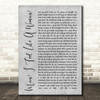 Shania Twain Man I Feel Like A Woman Rustic Script Grey Song Lyric Quote Print