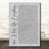 The Real Thing You To Me Are Everything Rustic Script Grey Song Lyric Print