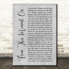 Shania Twain From This Moment On Rustic Script Grey Song Lyric Quote Print