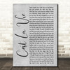 B Witched C'est La Vie Rustic Script Grey Song Lyric Quote Print