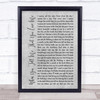 Diana Ross When You Tell Me That You Love Me Rustic Script Grey Song Lyric Print