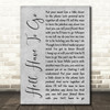 Jim Reeves He'll Have To Go Rustic Script Grey Song Lyric Quote Print