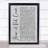 Loggins & Messina House at Pooh Corner Rustic Script Grey Song Lyric Quote Print