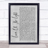 Mumford & Sons Lover Of The Light Rustic Script Grey Song Lyric Quote Print