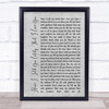 Van Morrison Have I Told You Lately That I Love You Rustic Script Grey Print