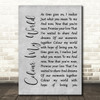 Chicago Colour My World Rustic Script Grey Song Lyric Print