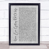 Broadway Cast Never Ever Getting Rid Of Me Rustic Script Grey Song Print