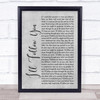 Shinedown I'll Follow You Rustic Script Grey Song Lyric Print