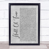 The Script Hall Of Fame Rustic Script Grey Song Lyric Print