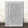 The Style Council A Solid Bond In Your Heart Rustic Script Grey Song Lyric Print