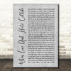 Def Leppard When Love And Hate Collide Rustic Script Grey Song Lyric Print