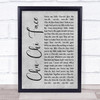 Gert Frobe & Anna Quayle Chu-Chi Face Rustic Script Grey Song Lyric Print