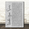 Godsmack Under Your Scars Rustic Script Grey Song Lyric Print