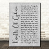 Muse Knights Of Cydonia Rustic Script Grey Song Lyric Print