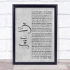 Paloma Faith Just Be Rustic Script Grey Song Lyric Print