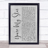 Stereophonics You're My Star Rustic Script Grey Song Lyric Print