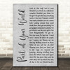 The Little Mermaid Part of Your World Rustic Script Grey Song Lyric Print