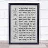 Willie Nelson Blue Eyes Crying In The Rain Rustic Script Grey Song Lyric Print