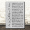 Bryan Adams Have You Ever Really Loved A Woman Rustic Script Grey Song Print