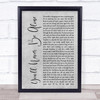 Anastacia You'll Never Be Alone Rustic Script Grey Song Lyric Quote Print
