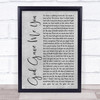 Blake Shelton God Gave Me You Rustic Script Grey Song Lyric Quote Print