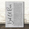 Bon Jovi Bed Of Roses Rustic Script Grey Song Lyric Quote Print
