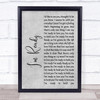 Bryan Adams I'm Ready Rustic Script Grey Song Lyric Quote Print