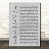 Eric Church You Make It Look So Easy Rustic Script Grey Song Lyric Quote Print