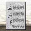 Foo Fighters Times Like These Rustic Script Grey Song Lyric Quote Print