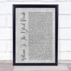 My Chemical Romance Welcome To The Black Parade Rustic Script Grey Song Print