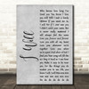 The Beatles I Will Rustic Script Grey Song Lyric Quote Print