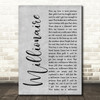 Chris Stapleton Millionaire Grey Rustic Script Song Lyric Print