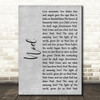 Chris Tomlin feat Lauren Daigle Noel Grey Rustic Script Song Lyric Print