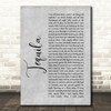 Dan + Shay Tequila Grey Rustic Script Song Lyric Print