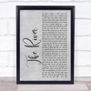 Garth Brooks The River Grey Rustic Script Song Lyric Print