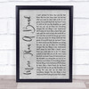 Lemonade Mouth More Than A Band Grey Rustic Script Song Lyric Print