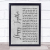 The Turtles Happy Together Rustic Script Grey Song Lyric Quote Print