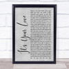 Tim McGraw It's Your Love Rustic Script Grey Song Lyric Quote Print