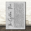 Snow Patrol The Golden Floor Grey Rustic Script Song Lyric Print