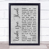 The Vaccines Under Your Thumb Grey Rustic Script Song Lyric Print
