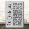 Van Morrison Into The Mystic Rustic Script Grey Song Lyric Quote Print